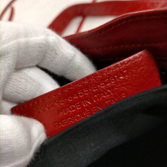 Balenciaga Red Leather Hand Bag mon1000-101425 - Picture 14 of 16